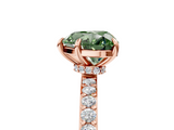 Rose gold Fancy Green Heart  Brilliant Pavé Band Solitaire with Four-Prong Setting_27
