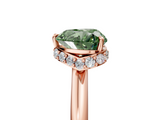 Rose gold Fancy Green Heart  Brilliant Solitaire Engagement Ring with Six-Prong Setting and Classic Band_5