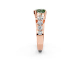 Rose gold Fancy Green Heart  Brilliant Solitaire with Side Stones on a Pave Band and Four-Prong Setting_31
