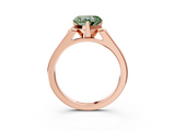 Rose gold Fancy Green Heart  Cut Channel Set Solitaire Engagement Ring with Four-Prong Setting_3