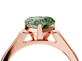 Rose gold Fancy Green Heart  Cut Channel Set Solitaire Engagement Ring with Four-Prong Setting_4
