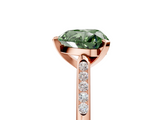 Rose gold Fancy Green Heart  Cut Channel Set Solitaire Engagement Ring with Four-Prong Setting_5