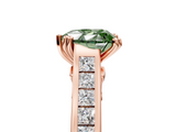 Rose gold Fancy Green Heart  Cut Channel Set Solitaire Engagement Ring with Prong Setting_5