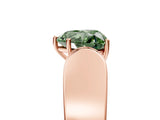 Rose gold Fancy Green Heart Cut Cut Diamond Channel Set Solitaire Ring with Four-Prong Setting_5