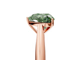 Rose gold Fancy Green Heart Cut Diamond Solitaire Engagement Ring with Cathedral Setting and Four-Prong Mount_95