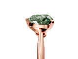 Rose gold Fancy Green Heart Cut Diamond Solitaire Engagement Ring with Classic Band and Four-Prong Setting_25