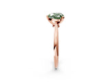 Rose gold Fancy Green Heart Cut Diamond Solitaire Engagement Ring with Classic Band and Four-Prong Setting_38