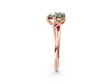 Rose gold Fancy Green Heart Cut Diamond Solitaire Engagement Ring with Four-Prong Setting and Classic Band_22