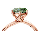 Rose gold Fancy Green Heart Cut Diamond Solitaire Engagement Ring with Four-Prong Setting and Classic Band_24