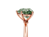 Rose gold Fancy Green Heart  Cut Solitaire Engagement Ring with Thin Band and Four-Prong Setting_8