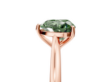 Rose gold Fancy Green Heart  Cut Solitaire Ring with Cathedral Band and Four-Prong Setting_5