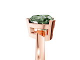 Rose gold Fancy Green Heart  Cut Solitaire Ring with Four-Prong Setting and Classic Band_5
