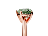 Rose gold Fancy Green Heart  Cut Solitaire Ring with Four-Prong Setting on a Classic Band_5