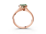 Rose gold Fancy Green Heart Cut Solitaire Tension Set Diamond Ring with Split Shank Band_3