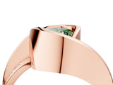 Rose gold Fancy Green Heart Cut Solitaire Tension-Set Diamond Split Shank Ring_16