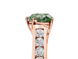 Rose gold Fancy Green Heart  Solitaire Channel-Set Diamond Engagement Ring with Four-Prong Setting_34