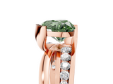 Rose gold Fancy Green Heart  Solitaire Channel-Set Split Shank Ring with Tension Prong Setting_8