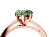 Rose gold Fancy Green Heart  Solitaire Diamond Engagement Ring with Four-Prong Setting on a Classic Band_7
