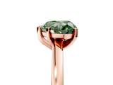 Rose gold Fancy Green Heart  Solitaire Diamond Engagement Ring with Four-Prong Setting on a Classic Band_8