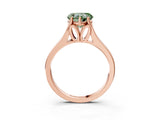 Rose gold Fancy Green Heart  Solitaire Diamond Ring with Cathedral Band and Four-Prong Setting_37
