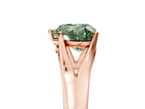 Rose gold Fancy Green Heart  Solitaire Diamond Ring with Cathedral Band and Four-Prong Setting_39