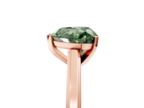 Rose gold Fancy Green Heart  Solitaire Diamond Ring with Four-Prong Setting and Classic Band_8