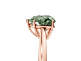 Rose gold Fancy Green Heart  Solitaire Diamond Ring with Split Shank and Four-Prong Setting_17
