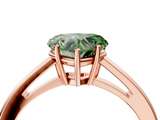 Rose gold Fancy Green Heart  Solitaire Diamond Ring with Split Shank and Four-Prong Setting_4