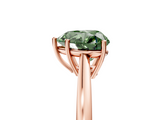 Rose gold Fancy Green Heart  Solitaire Diamond Ring with Split Shank and Four-Prong Setting_5