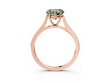 Rose gold Fancy Green Heart  Solitaire Heart Prong Engagement Ring with Tapered Band_39