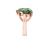 Rose gold Fancy Green Heart  Solitaire Heart Prong Engagement Ring with Tapered Band_41