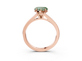 Rose gold Fancy Green Heart  Solitaire Pavé Band with Four-Prong Setting_21