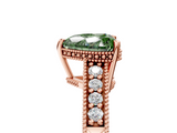 Rose gold Fancy Green Heart  Solitaire Pavé Diamond Milgrain Engagement Ring with Four-Prong Setting_5