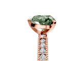 Rose gold Fancy Green Heart  Solitaire with Pavé Band and Four-Prong Setting_34