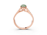 Rose gold Fancy Green Marquise  Brilliant Channel-Set Solitaire Ring with Four-Prong Setting_23