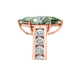 Rose gold Fancy Green Marquise  Brilliant Channel-Set Solitaire Ring with Four-Prong Setting_25