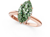 Rose gold Fancy Green Marquise  Brilliant Solitaire Engagement Ring with Six-Prong Setting and Classic Band_21