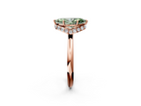 Rose gold Fancy Green Marquise  Brilliant Solitaire Engagement Ring with Six-Prong Setting and Classic Band_22