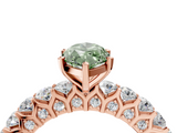 Rose gold Fancy Green Marquise  Brilliant Solitaire with Pavé Band and Four-Prong Setting_45