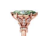 Rose gold Fancy Green Marquise  Brilliant Solitaire with Pave Band and Four-Prong Setting_25