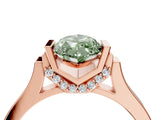 Rose gold Fancy Green Marquise Cut Brilliant Solitaire Diamond Ring with Channel Set Band and Bar Prong Setting_16