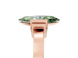 Rose gold Fancy Green Marquise Cut Brilliant Solitaire Diamond Ring with Channel Set Band and Bar Prong Setting_17