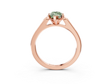 Rose gold Fancy Green Marquise  Cut Channel Set Solitaire Engagement Ring with Four-Prong Setting_228