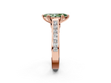 Rose gold Fancy Green Marquise  Cut Channel Set Solitaire Engagement Ring with Prong Setting_22