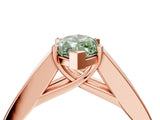 Rose gold Fancy Green Marquise Cut Cut Channel Set Solitaire Ring with Four-Prong Setting_4
