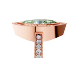 Rose gold Fancy Green Marquise Cut-Cut Diamond Halo Engagement Ring with Pave Band and Prong Setting_5