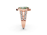 Rose gold Fancy Green Marquise Cut Cut Halo Split Shank Prong Set Ring_2