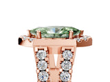 Rose gold Fancy Green Marquise Cut Cut Halo Split Shank Prong Set Ring_5