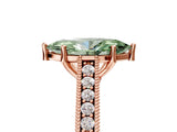 Rose gold Fancy Green Marquise Cut Cut Pave Band Milgrain Solitaire Ring_27