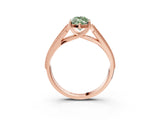 Rose gold Fancy Green Marquise Cut Cut Pave Split Shank Engagement Ring with Four-Prong Setting_3